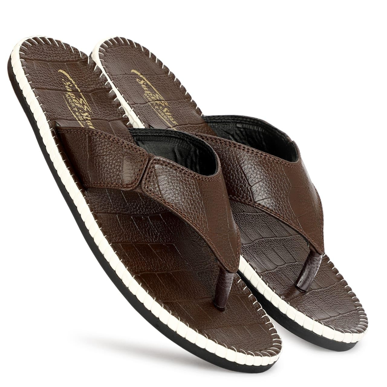 SPO260-GRINGO Men's Synthetic Leather Indoor|Outdoor|Casual|Dailywear Slip-On Slippers/Flip-Flops