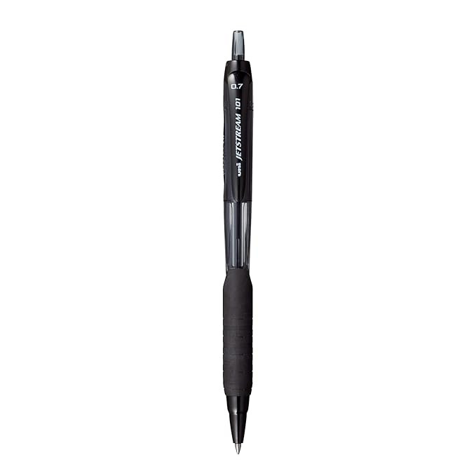uni-ball Jetstream SXN101 0.7 mm Roller Ball Pens, Blue & Black Ink, Pack of 6