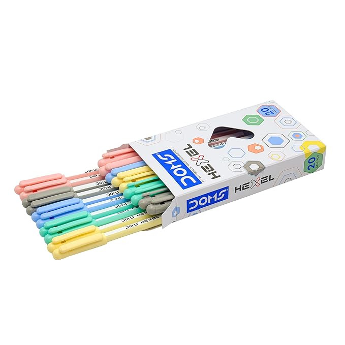 DOMS HEXEL PEN BLUE 20 PCS BOX