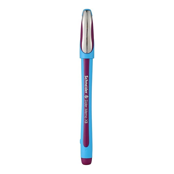 Luxor Schneider Slider Memo XB Ball Pen - Violet | Extra Bold Writing | Water-resistant Stainless Steel Tip| Ergonomically Shape & Rubberized Surface | For Extra Ordinary Smooth & Gliding Writing