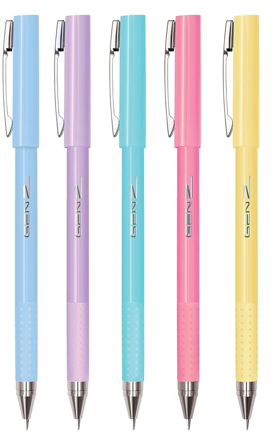 Apsara Genz Ball Pen | Smooth & Long Writing & Comfortable Grip | Attractive Body Colures & Look | Ink Blue- 0.7 MM Tip |Pens use for School & College Students and Professionals | 10 Pcs Pack