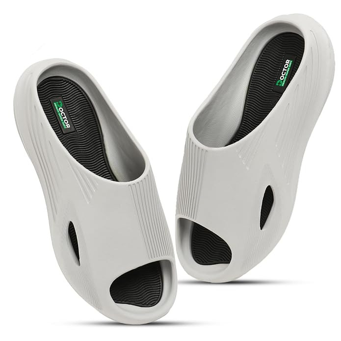 DOCTOR HEALTH SUPER SOFT Orthopedic Slides for Men & Women – Anti-Skid Arch Support Slippers for Heel & Foot Pain Relief | Everyday Wear Chappal for Men