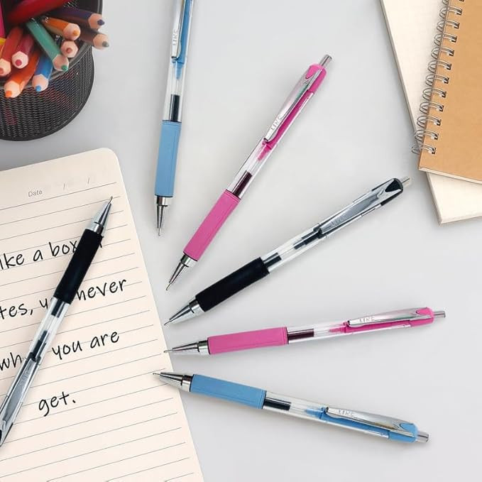 Linc Mr.Click Retractable Ball Pen | Blue Ink, Pack of 10