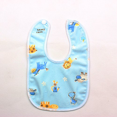 BabyGo Waterproof Baby Bibs | Spill-Resistant Apron Feeding Bibs for 6–12 Months, Soft & Absorbent Fast-Dry Cotton, Durable, Lightweight, Washable & Reusable Meal Time Bibs | Set of 6 (Multicolor)