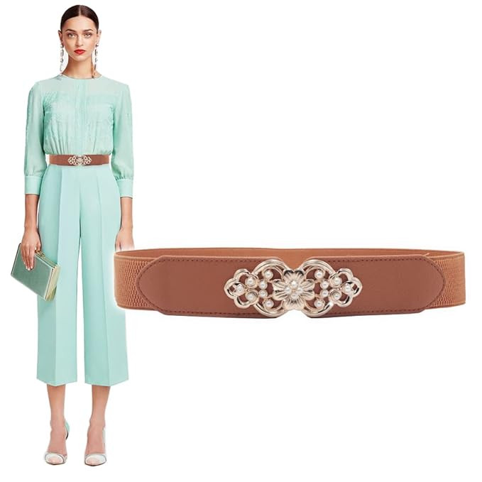 Sunkizzrs® Waist Belt Womens for Dress - Stretchable Belts for Women Stylish - Broad/Fancy/Embellished Belts - Waist Rhinestone Ladies Designer Waistband Belt For Skirt