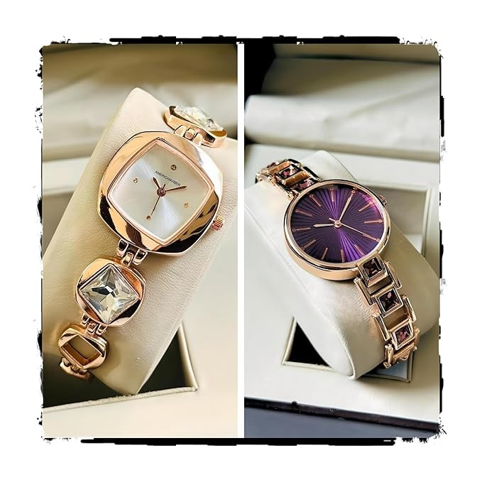 DRW0027CCK Premium Color Smooth Finish Combo Pack 2 Analog Watch - for Women ()
