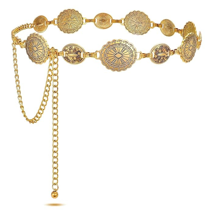 Shining Diva Fashion Belts for Women and Girls Stylish Kamarbandh Kamar Chain Waist Belt for Dresses Jeans Saree