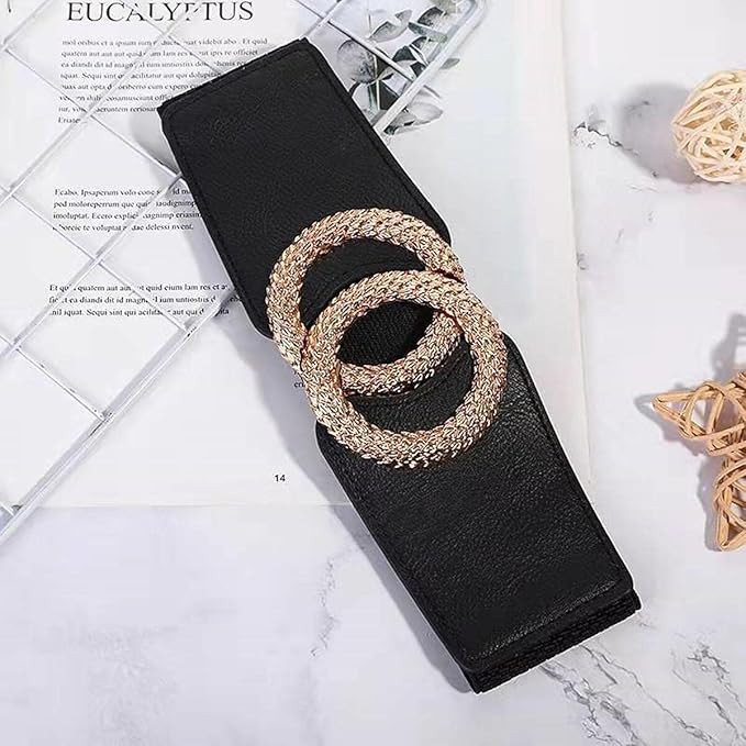 XForce Plaza Womens Vintage Wide Elastic Stretch Waist Belt For Dresses