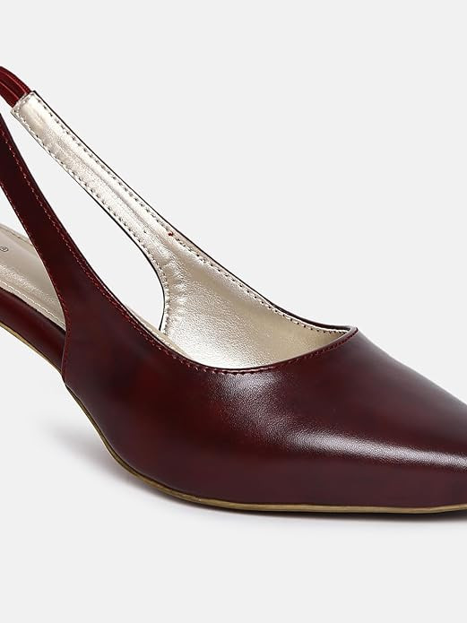 Marc Loire Women Slip on Kitten Heel Pumps for Office Wear