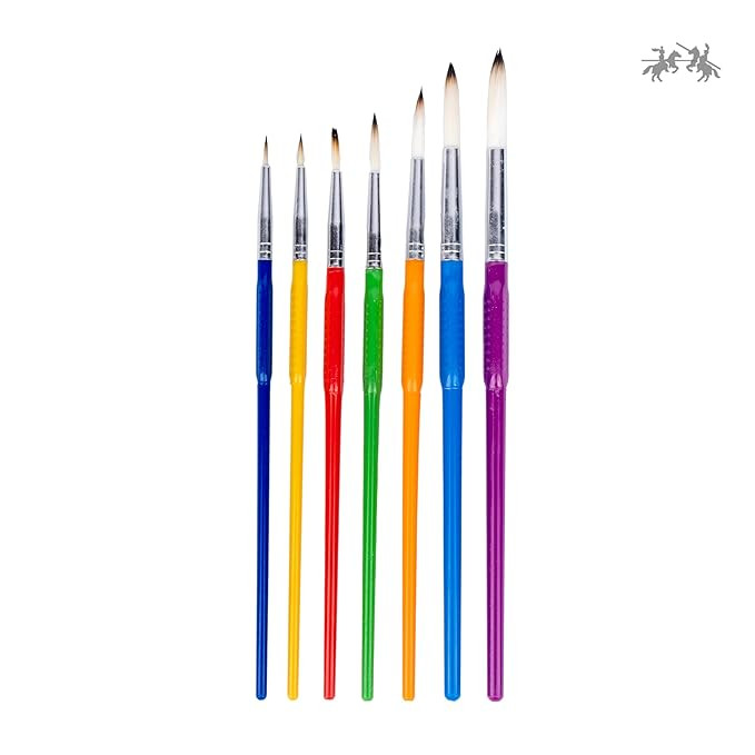 Faber-Castell Tri-Grip Brush - Round, Pack of 7 (Assorted)