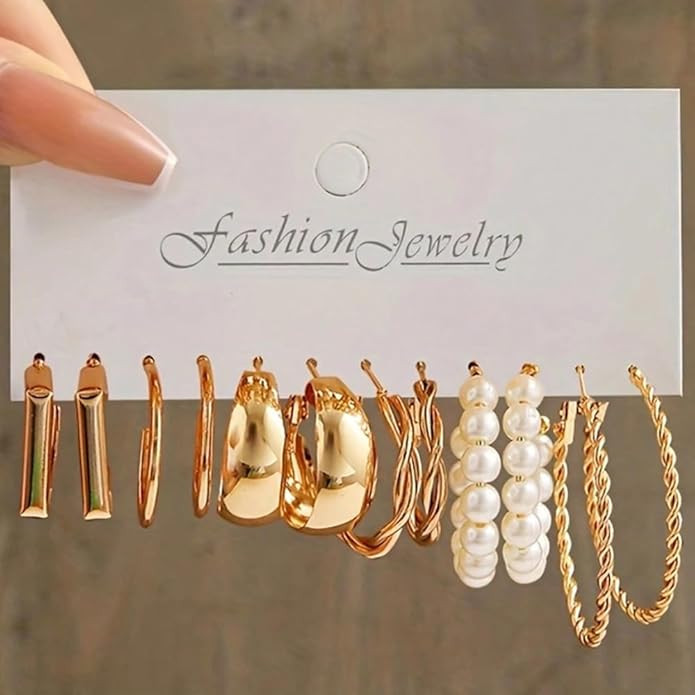 Shining Diva Fashion 18 Pairs Combo Earring Set Latest Stylish Western Earrings for Women and Girls (15844er)