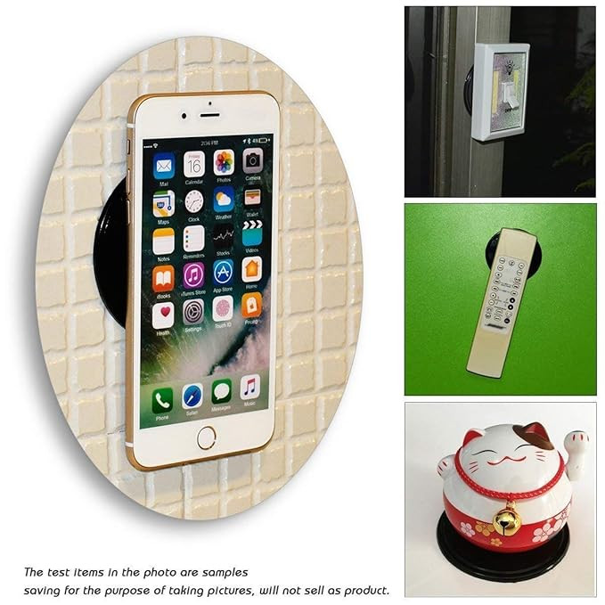 2 in 1 Silicone Gel Pad Mobile Phone Holder with USB Earphone Cable Winder Cord Organizer for Car Home Office, Coins, Kitchen Cabinets, and More