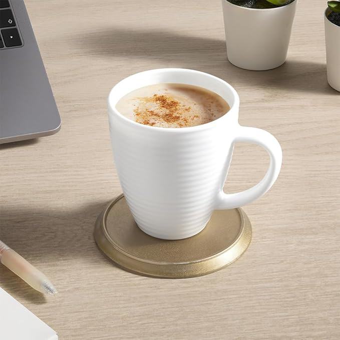 Larah by BOROSIL Orbit White Opalware Mug, Set of 2 Tea/Coffee Cups, 240 ml Each, Microwave & Dishwasher Safe, Bone-Ash Free, Crockery Set Ideal for Daily Use & Gifting