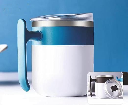 SR Coffee Mug with Lid Insulated Stainless Steel for Tea Milk Mug Inner Stylist Double Wall Cup for Home Office Restaurant Use Gift Pack of 1