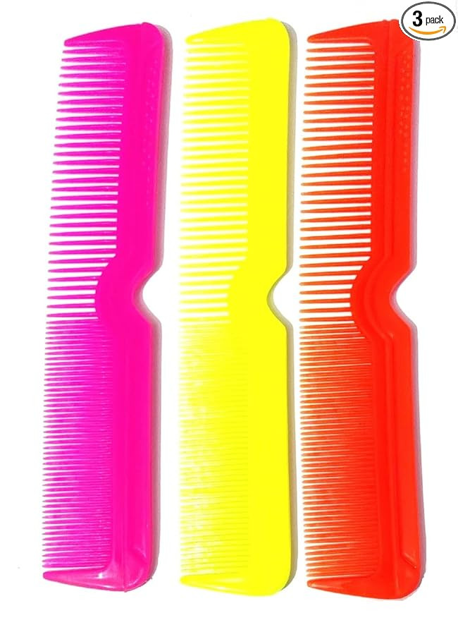Premium Plastic Hair Combs for Men Women (Multicolor) Pack of 3