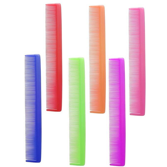Ecommer Hair Comb for Men and Women, Perfect Comb for All Hair Type Styling, Grooming, and Durable Multicolor (Color May Vary) – Pack of 6