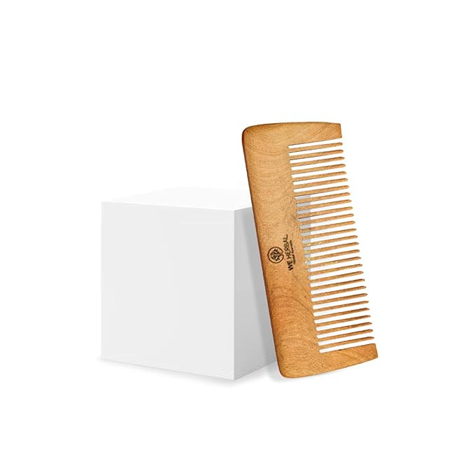 Neem Wood Shampoo Comb | Natural Anti-Static Hair Comb | Handcrafted Wooden Comb for Healthy Hair and Scalp