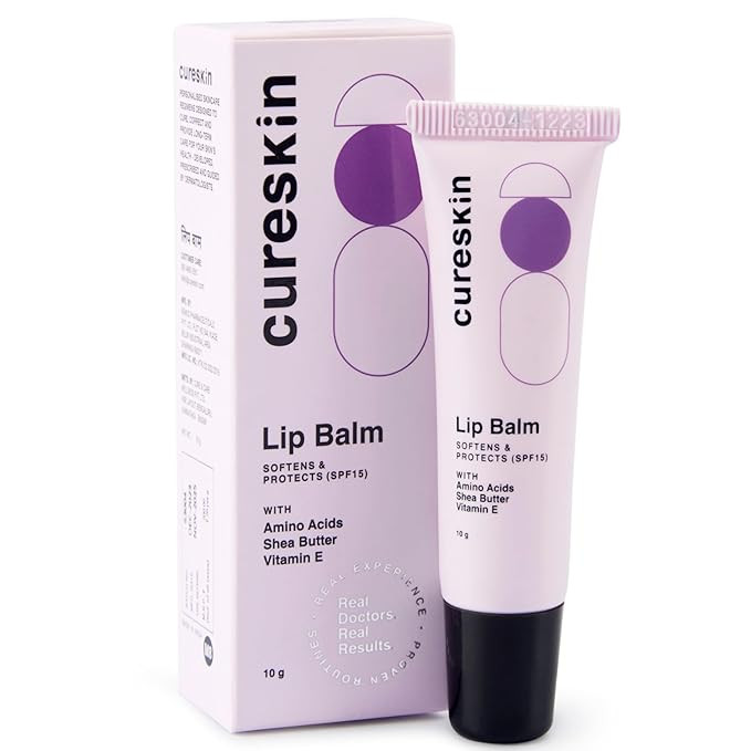 Cureskin Lip Balm with SPF 15 | Lip Lightening Balm for Dark Lips | Lip Balm for Dark Lips to Lighten