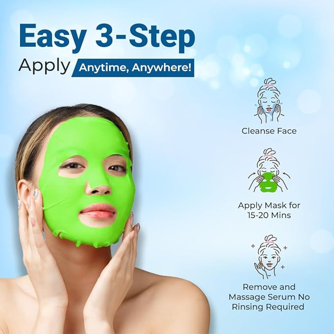 Sparkel GLOW Anti-Oxidant Facial Sheet Mask with Glutathione | Brightening Face Mask for Glowing Skin | For All Skin Types | Orange Fragrance | Pack of 3 Masks