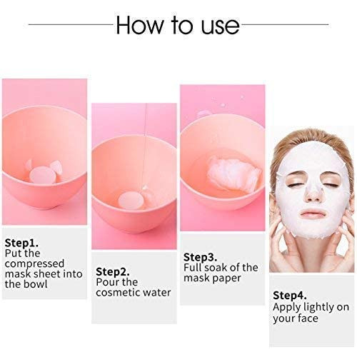 Compressed Facial Face Sheet tablets DIY Facial Paper Spa Skin Care (50)