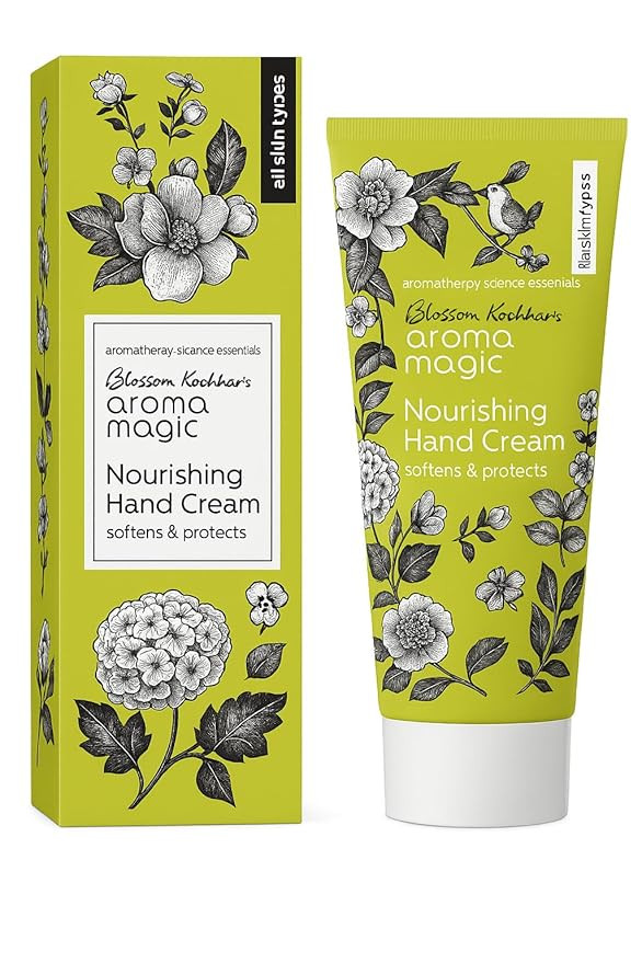 Aroma Magic Nourishing Hand Cream 50gm | Softens, Moisturises & Protects | With Shea Butter, Aloe Vera & Beeswax | Repairs Dry Hands, Nails & Cuticles | Natural, Paraben-Free, All Skin Types