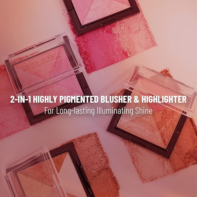 Swiss Beauty Mini Baked Shimmer Blusher And Highlighter Palette For Face Makeup| Multicolor-2, 7 Gm |