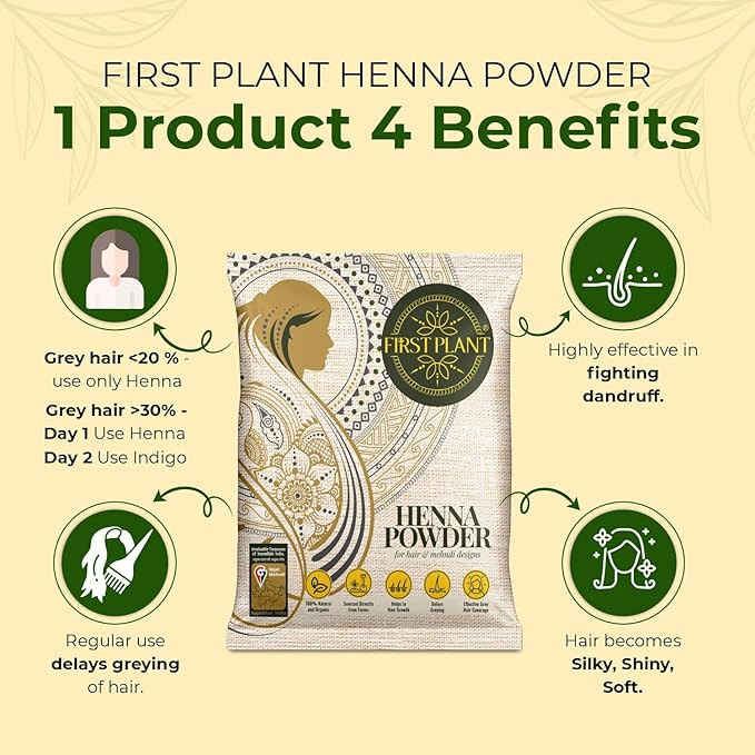 Premium Rajasthani HENNA POWDER | 100% Organic Henna Powder for Hair Colour and Hair Care I GI Tagged Henna directly from Farms (350 gm)