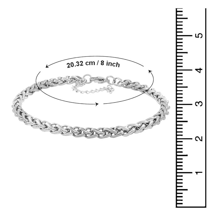 Nakabh Stainless Steel Bracelet For Men & Boys