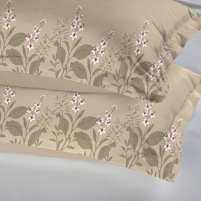 Trident Soft Comfort Pillow Covers Set of 2, 100% Cotton Pillow Covers, 210 TC, Soft and Breathable, Standard Size (46 cm x 69 cm) - Backyard