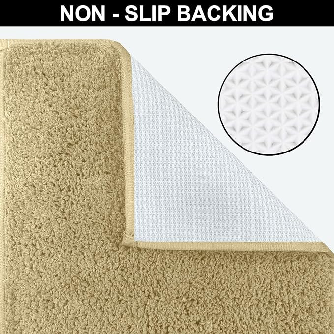 Luxe Home Colosseum Bath Mat 100% Cotton (40x60 cm) Super Soft Non-Slip Bathroom Mat for Bedroom Door (Coffee) Pack of 1