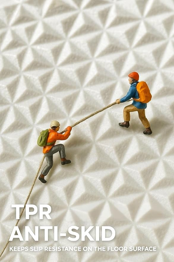 Super Soft Stones Design Microfibre 2000 GSM Bath Mat (40x60 cm) Super Absorbent Anti Skid Floor Mat for Bathroom/Bedroom/Kitchen/Home (Grey)