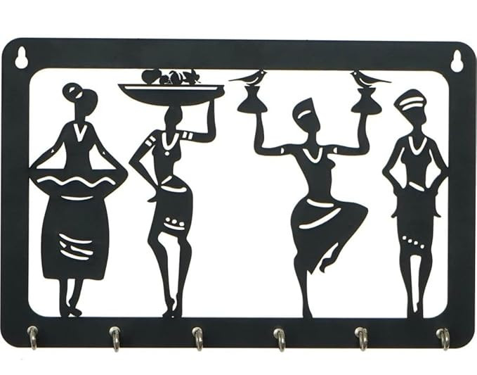 MDF Wood Wall Mounted Designer Key Holders for Home Decor | Stylish Hook Stand Organizer for Home | Office & Living Room(Rajasthani Wall Art)
