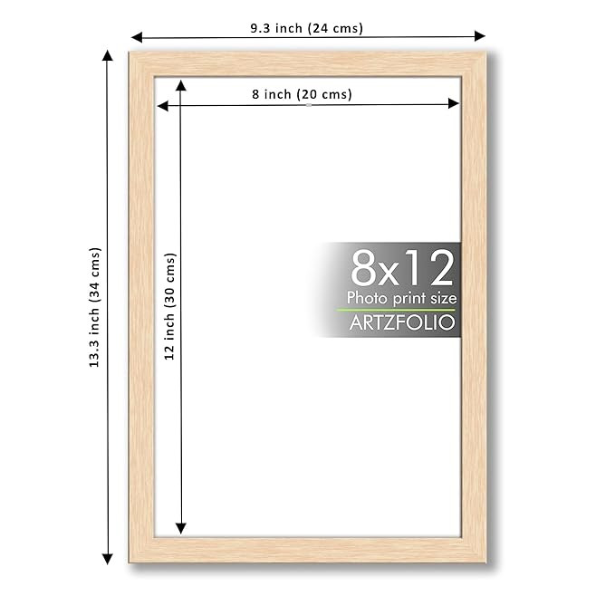 ArtzFolio Wall & Table Photo Frame D559 | Wall Photo Frame Collage for Living Room | Picture Frames Bedroom, Home & Office Decoration | Natural Brown | 8x12 inch (20x30 cms)