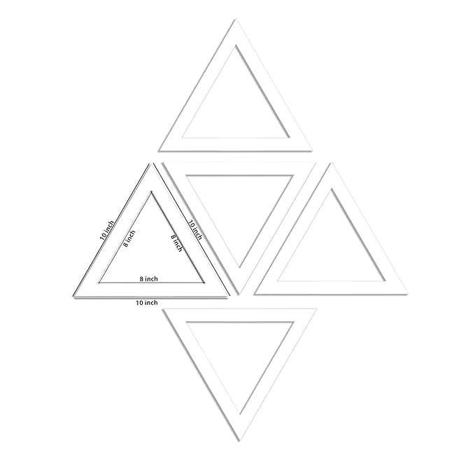 Art Street Triangular Photo/Picture Frame (8X8 Size) - Triangle Frame for Home Decor and DIY Projects (White)