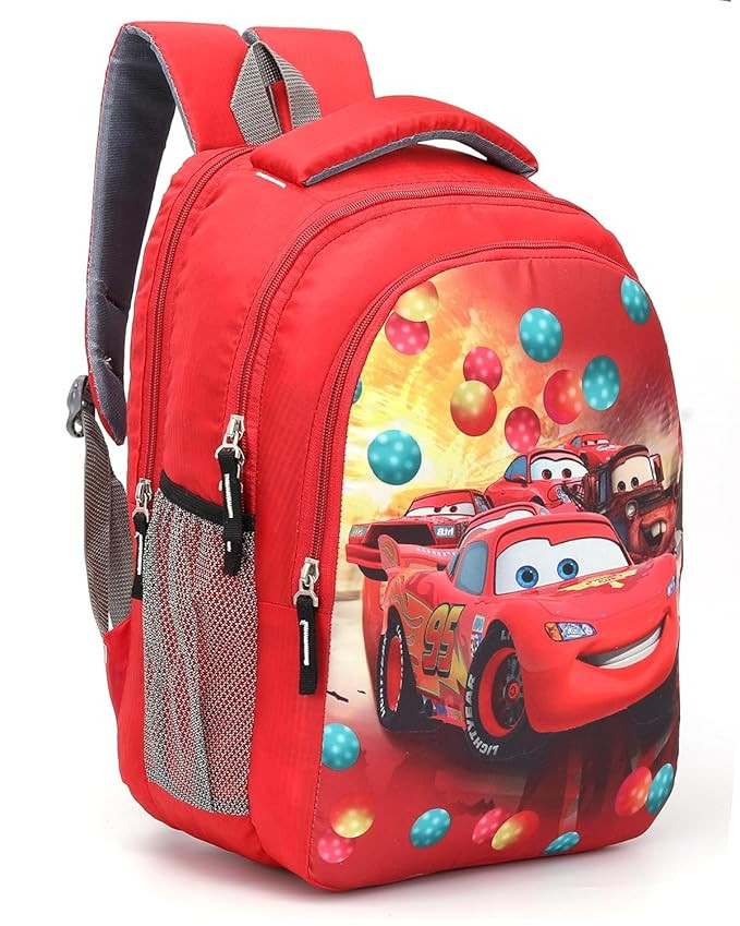 30L School Bag Plush Backpack, Cartoon Print Backpack, Preschool Bags for Boys & Girls (3-7 Years) for Nursery to 2nd Class Kids - Lightweight, Padded Straps
