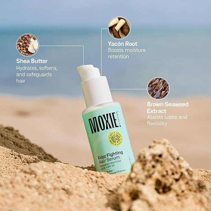 Moxie Beauty Frizz Fighting Hair Serum with SPF 35 | Hydrating & Anti-Frizz | Lightweight & Non-Greasy | 50ml