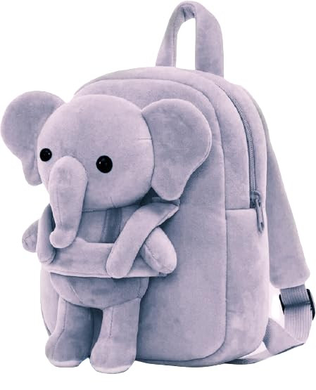 Frantic Kids Velvet School Bag soft plush standard Cute Backpack Baby Girl Preschool Mini Travel Bags Ideal for Baby Girl & Baby Boy & Toddlers Picnic Carry Travelling Bags (2-5 Years)