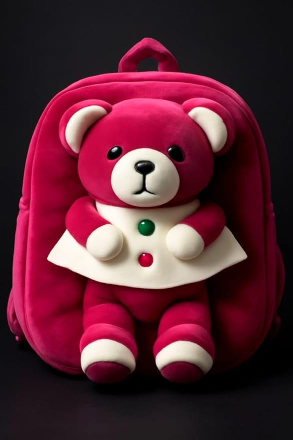 Kids Plush Teddy Backpack – Soft Rabbit School Bag for Toddlers & Preschool, Cute Animal Backpack with Adjustable Straps – Lightweight & Comfortable for Boys & Girls