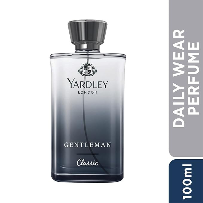 Yardley London Gentleman Classic Liquid Perfume Spray, Fresh Woody Fougère Notes, Masculine Fragrance, Perfume For Men, 100ml