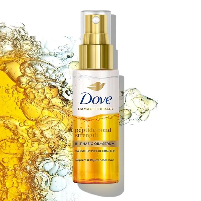 Dove Peptide Bond Strength Bi-Phasic Oil+Serum|12 % PROTEIN PEPTIDE Complex| Extremly lightweight |Reconstructs Broken Bonds to repairs & Rejuvenate hair from within