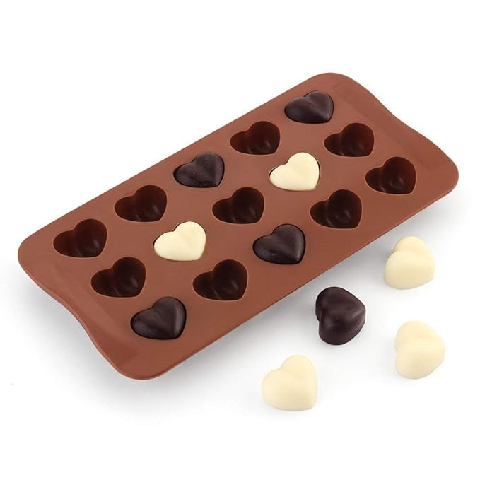 Flexible Silicon Ice Cupcake Making Bakeware Mould Tray of 4 Different Shapes-Flower,Heart,Rose,Star-for Chocolate, Shaping Gummy Candies