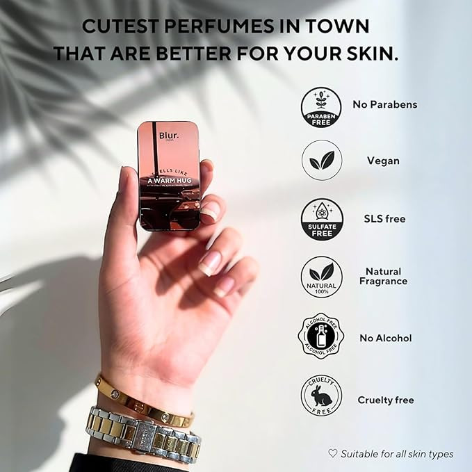 Blur India Smells Like A Candy Store™ Solid Perfume | Sweet Vanilla Candy, Peppermint Fragrance | Alcohol Free | Perfume Primer | Safe For Skin