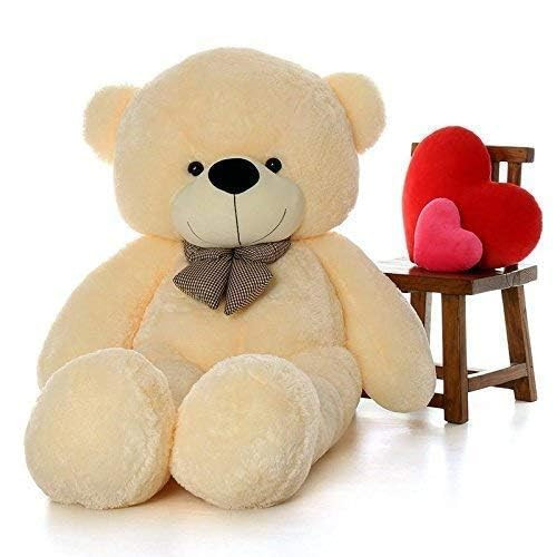 AVS 3 Feet Teddy Bear for Girls Soft Plush Stuffed Toys, Huggable and Lovable Teddy Bear Gift for Birthday Kids, Girls, Wife, Girlfriend, Valentine's, Anniversary (Cream)