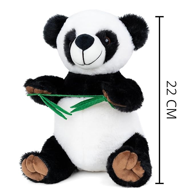 Mirada Glitter Eye Panda Soft Toy – 22cm | Cute Black & White Plush Stuffed Animal for Kids, Boys & Girls | Super Soft Cuddly Panda Toy Room Décor Plushie
