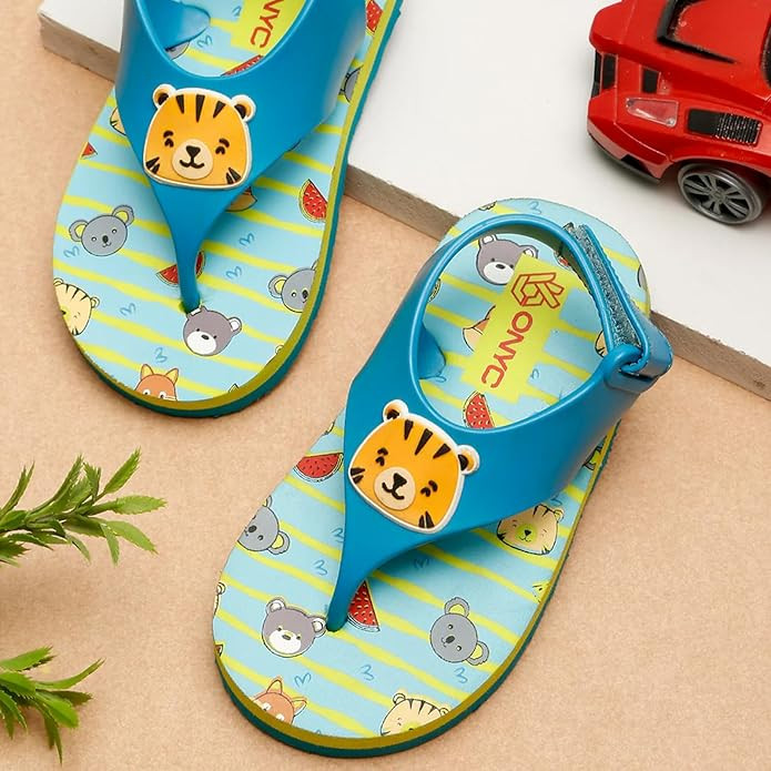 ONYC Flip Flop Slippers for Baby Girl and Baby Boy, Indoor and Outdoor Slipper for Kids with Strap