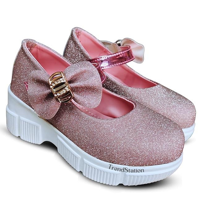 𝐓𝐫𝐞𝐧𝐝𝐒𝐭𝐚𝐭𝐢𝐨𝐧:- 𝐆𝐢𝐫𝐥𝐬' 𝐆𝐥𝐢𝐭𝐭𝐞𝐫 Platform 𝐇𝐞𝐞𝐥 𝐂𝐚𝐬𝐮𝐚𝐥 𝐒𝐭𝐲𝐥𝐢𝐬𝐡 𝐁𝐞𝐥𝐥𝐢𝐬 𝐰𝐢𝐭𝐡 𝐁𝐨𝐰, 𝐌𝐮𝐥𝐭𝐢 𝐂𝐨𝐥𝐨𝐮𝐫'𝐬, 𝐂𝐨𝐦𝐟𝐨𝐫𝐭𝐚𝐛𝐥𝐞 & 𝐅𝐚𝐬𝐡𝐢𝐨𝐧𝐚𝐛𝐥𝐞. (Golden, UK Footwear Size System, Toddler, Age Range, Medium, 3 Years, 3.5 Years)