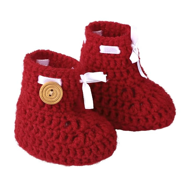 Baby Girls & Boys Woolen Shoes,Woolen Born Children Booties Shoes for Boys and Girls Any Occasion