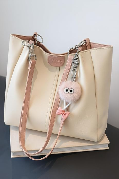 Galaxy Fashion Point Premium Elegant Large Shoulder Tote Bag for Women | Soft PU Leather Handbag with Cute Keychain | Daily Office, Travel & College Carryall Bag – Lightweight & Stylish