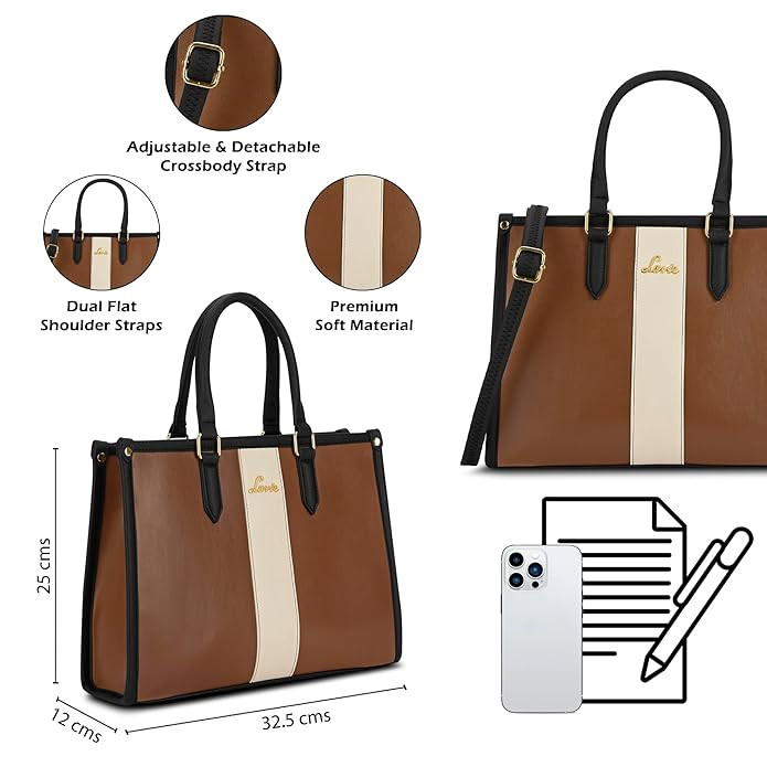 Lavie Women's Elissa Colourblock Satchel Handbag for Women | Satchel Bag for Work | Ladies purse | Stylish Shoulder Bag | Gift For Women