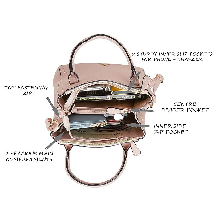 Lavie Women's Omnia Medium Satchel Bag | Ladies Purse Handbag